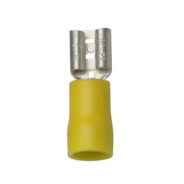 TERMINAL DE PRESIÓN PLANO AMARILLO CABLE GAUGE 12-10 UNIDAD