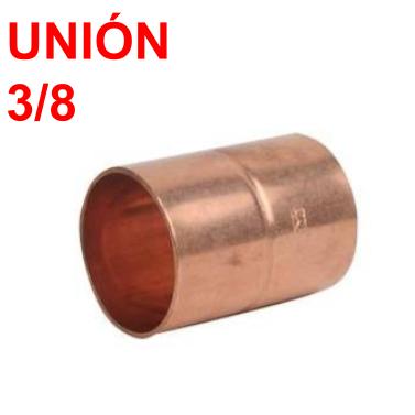 UNION DE COBRE SOLDAR 3/8"