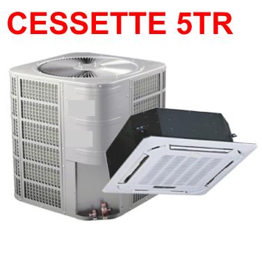 EQUIPO CENTRAL CASSETTE CONDENSADORA DESCARGA VERTICAL 60000BTU 5TR Ph1 60Hz 230V R410A