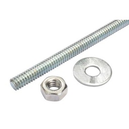 [KITVR383X3] KIT VARILLA ROSCADA  3/8 X1MTS +3TUERCAS +3 ARANDELAS