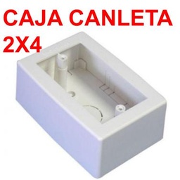 [CPCANA2X4] CAJA PLASTICA PARA CANALETA 2X4