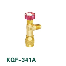 [KQ341A] VALVULA DE CARGA DE SEGURIDAD REFRIGERANTE 1/4 A 5/16 R410A ROJA